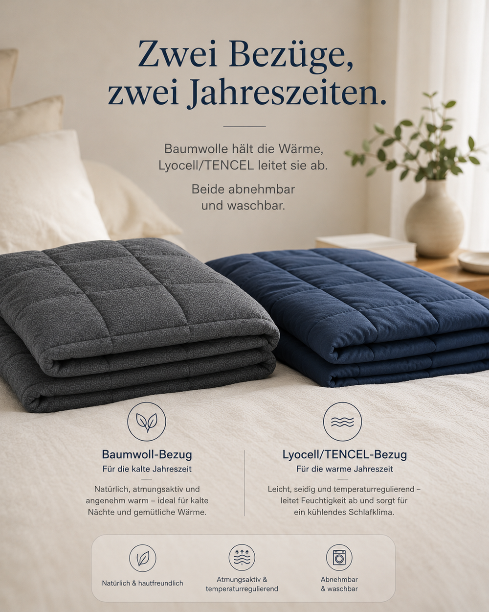 Zwei Bezüge, zwei Jahreszeiten.